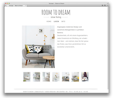 Die gute Website Beispiel | Room to Dream