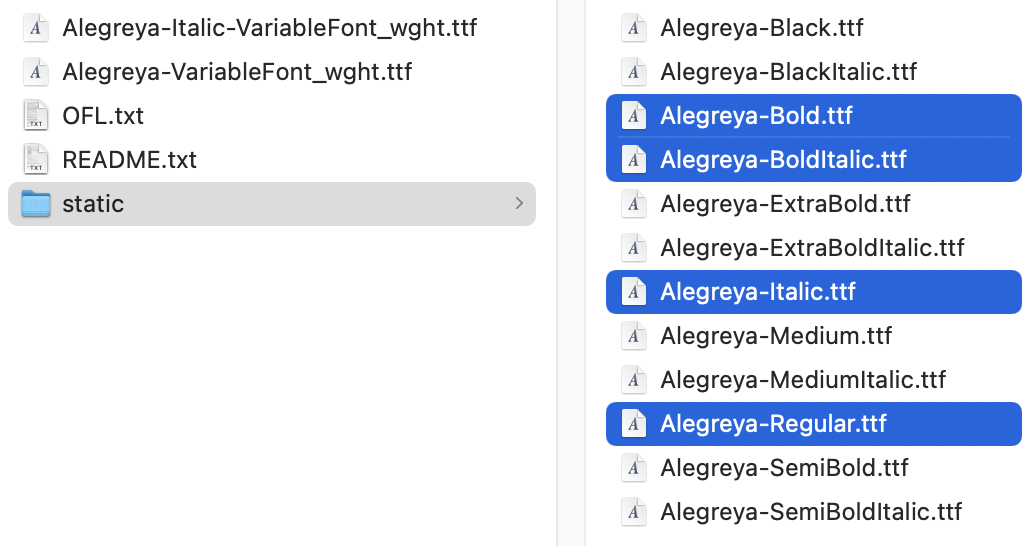 Schriftauswahl auf dem eigenen Computer