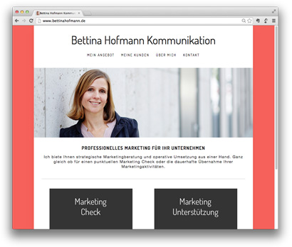 Die gute Website Beispiel | Bettina Hofmann