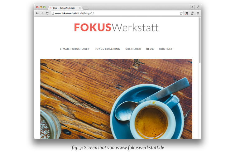 Screenshot der Fokuswerkstatt