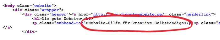 HTML Text Beispiel