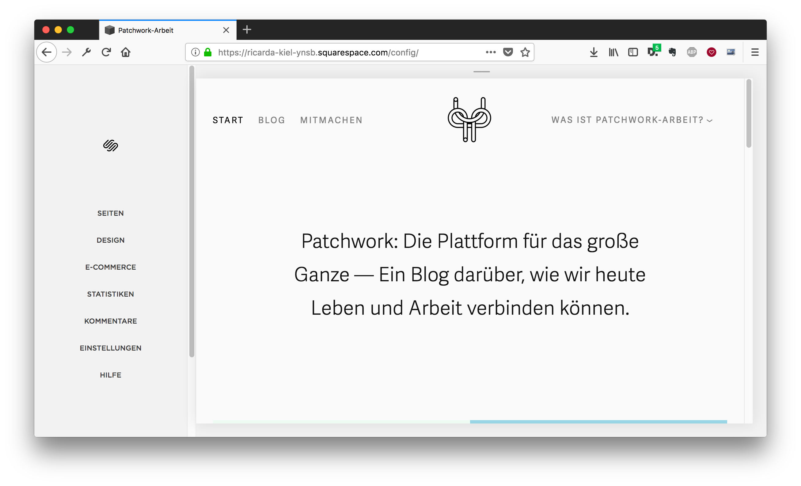 Squarespace auf Deutsch umstellen