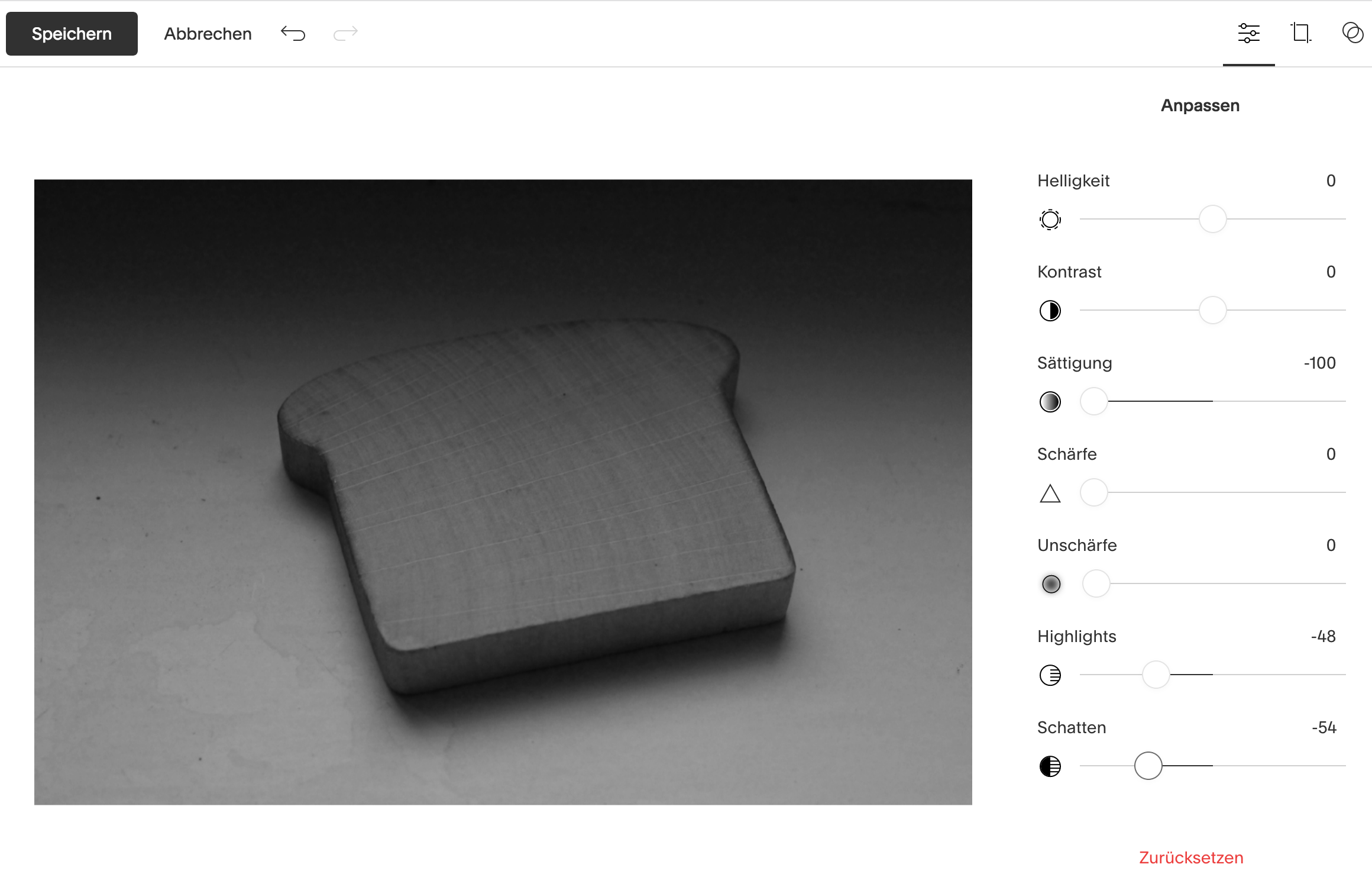 Bilder anpassen in Squarespace