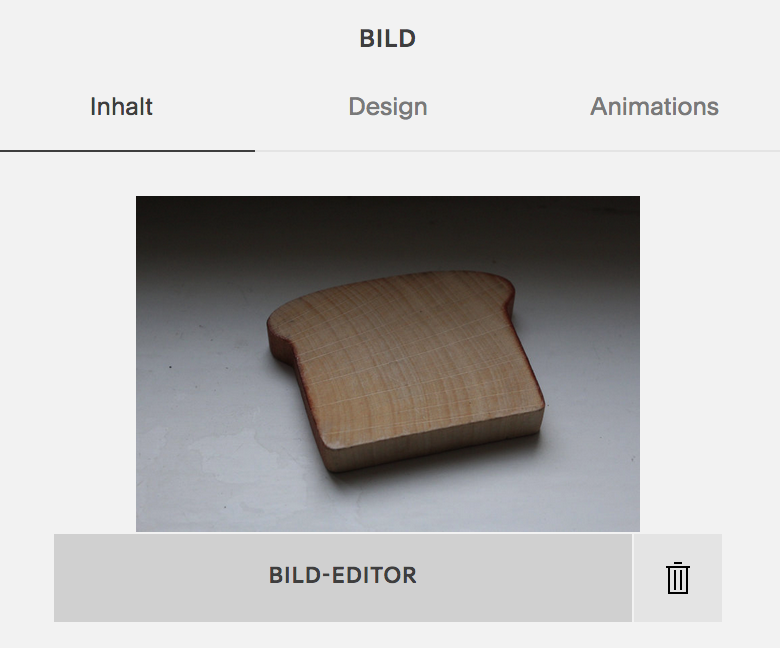 So kommst du zum Bild Editor in Squarespace