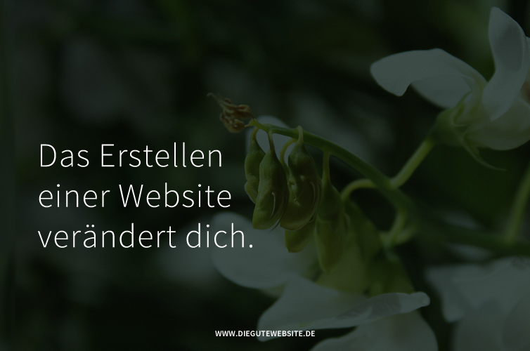 Das Erstellen einer Website verändert dich.