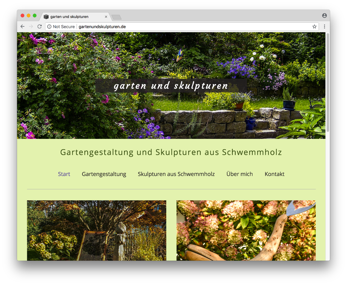 Beispiel selbergemachte Website